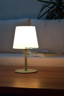 Акумуляторна настільна лампа для дому та вулиці Lucide TYON Battery pack/batteries LED Dim. IP65 Green, Green, Зелений, Опал, Опал