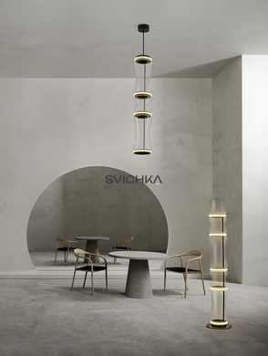 Торшер Nova luce ANAPNOE, Black/Clear