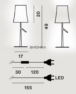 Настольная лампа Foscarini Birdie piccola