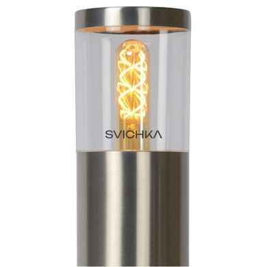 Вуличний стовпчик Lucide FEDOR 1xE27 IP44 Satin Chrome, Satin Chrome