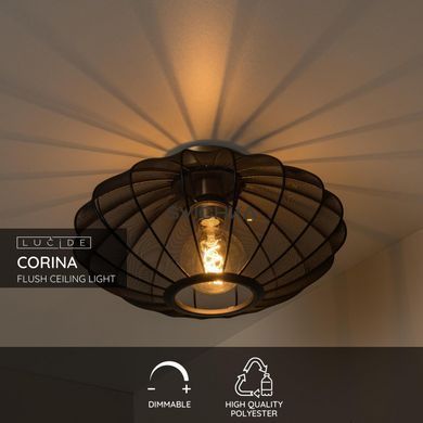 Потолочный светильник Lucide CORINA &Oslash; 40 cm 1xE27 Black