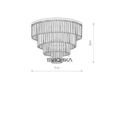 Стельова люстра Nowodvorski CRISTAL L Black/Transparent