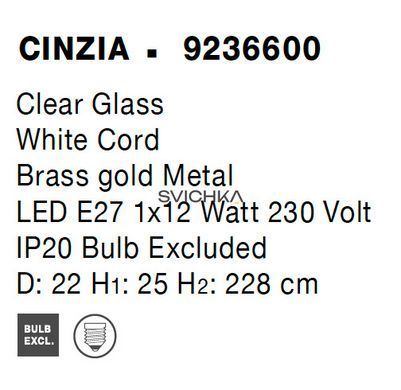 Подвесной светильник Nova luce CINZIA 1 S