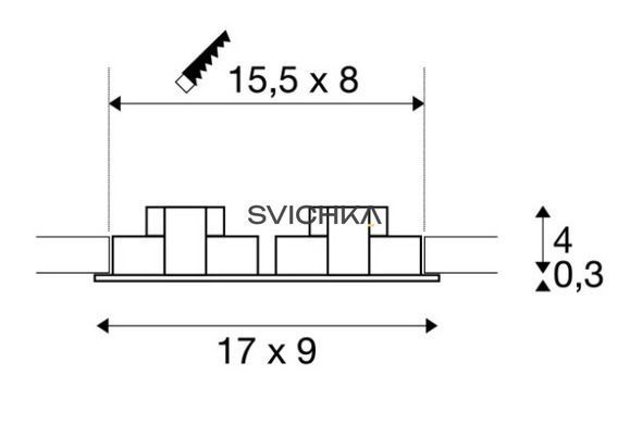 Точечный светильник SLV NEW TRIA LED 2 SQUARE SET 113921