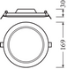Врезной светильник Ledvance DL SLIM DN 155 12 W 3000 K WT