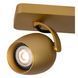 Потолочный точечный светильник Lucide PRESTON LED Dim to warm GU10 2x5W 2200K/3000K Matt Gold / Brass, Matt Gold / Brass