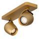 Потолочный точечный светильник Lucide PRESTON LED Dim to warm GU10 2x5W 2200K/3000K Matt Gold / Brass, Matt Gold / Brass