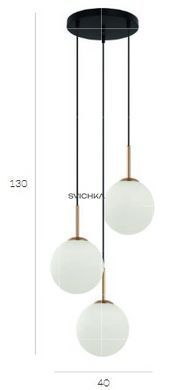 Подвесной светильник Italux Deore 3, Black/White