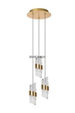 Подвесной светильник Lucide KLIGANDE &Oslash; 25 cm LED Dim. 3x8W 2700K Matt Gold / Brass