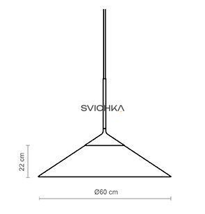 Підвісний світильник Luxcambra Cim 600, Black/White