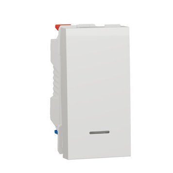 Переключатель Schneider Electric Unica New 1-клавишный с нейтралью, 10А, 1 модуль