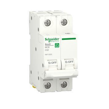 Автоматичний вимикач RESI9 Schneider Electric 50 А, 2P, крива С, 6кА