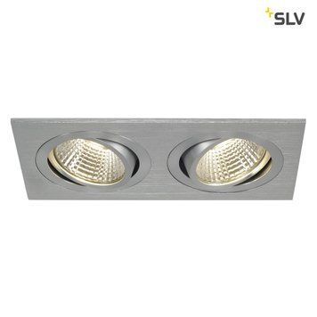 Точковий світильник SLV NEW TRIA LED 2 SQUARE SET 113926, Срібний, серебро, Алюміній Мат, Алюміній Мат