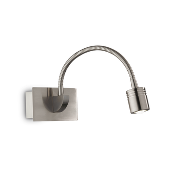 Бра на гнучкій ніжці Ideal Lux DYNAMO AP1 Antique Brass 121352, Нікель, Нікель