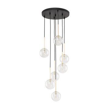 Підвісний світильник TK Lighting NILOS 7, Black/Gold