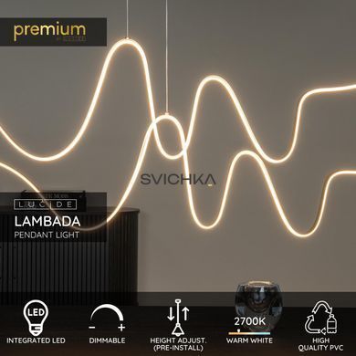 Подвесной светильник Lucide LAMBADA LED Dim. 2x55W 2700K/3200K Matt Gold / Brass
