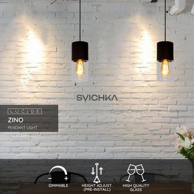 Подвесной светильник Lucide ZINO &Oslash; 10 cm 1xE27 Smoke Grey