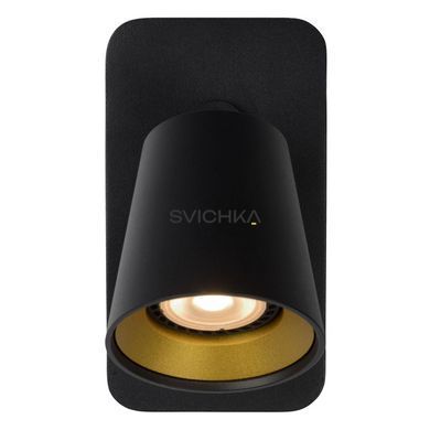 Бра Lucide TURNON LED Dim to warm GU10 1x5W 2200K/3000K Black, BLACK