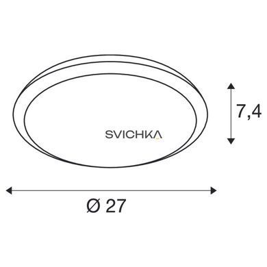 Настенно-потолочный светильник SLV RUBA 10 CW sensor, 3000/4000K, White