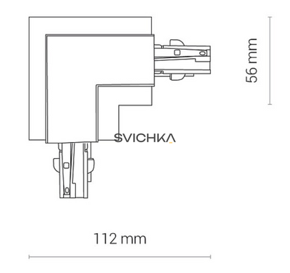 Соединитель угловой для 3-х фазной трековой системы Nowodvorski CTLS Recessed Power L Connector L-L