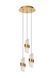Подвесной светильник Lucide KLIGANDE &Oslash; 25 cm LED Dim. 3x8W 2700K Matt Gold / Brass, Matt Gold / Brass, Прозрачный, Matt Gold / Brass