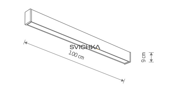 Накладной линейный светильник Nowodvorski Outline М, Black