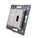 Розетка LIVOLO універсальна + USB зарядка 5V 2.1A, сіра, 16А 230В, з шторками, модуль (C7-C1A1USB-15)
