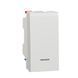 Перемикач Schneider Electric Unica New 1-клавішний з нейтраллю, 10А, 1 модуль, Білий, Білий, Глянцеве
