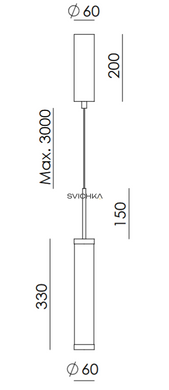 Підвісний світильник Aromas C1343 Numu, Chrome