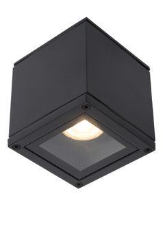 Стельовий точковий світильник для ванної Lucide AVEN 1xGU10 IP65 Black, BLACK, Чорний, Чорний