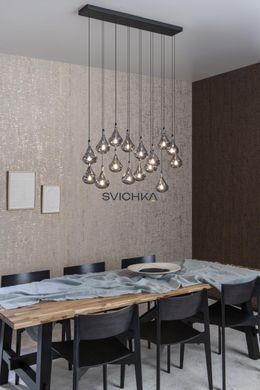 Підвісний світильник Lucide TEARS LED Dim. G4 16x1,5W 3000K Black, BLACK, Димчатий, Димчатий