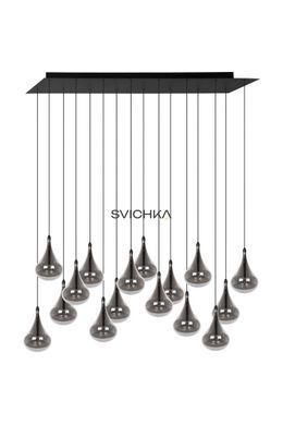 Підвісний світильник Lucide TEARS LED Dim. G4 16x1,5W 3000K Black, BLACK, Димчатий, Димчатий