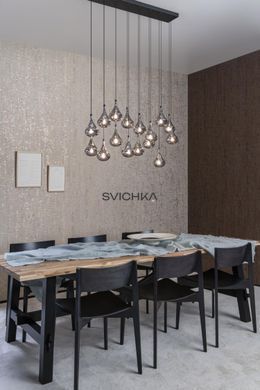 Підвісний світильник Lucide TEARS LED Dim. G4 16x1,5W 3000K Black, BLACK, Димчатий, Димчатий