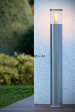 Вуличний стовпчик Lucide FEDOR 1xE27 IP44 Satin Chrome, Satin Chrome