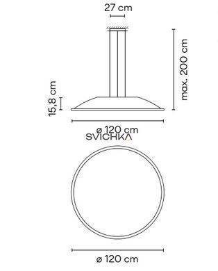 Підвісний світильник Vibia Big 0537-01-2B, Хром
