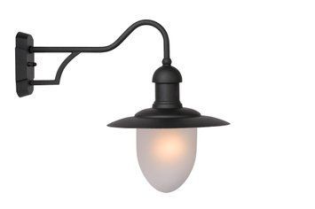 Настінний світильник для дому/вулиці Lucide ARUBA 1xE27 IP44 Black, BLACK, Матовий
