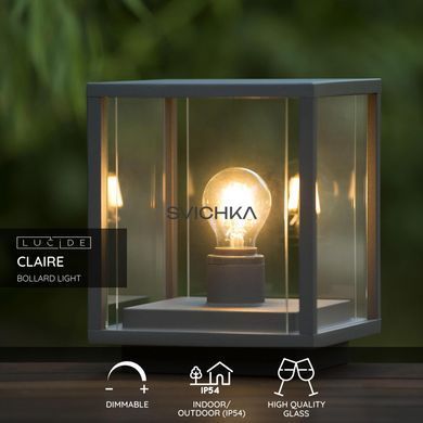 Уличный столбик Lucide CLAIRE 1xE27 IP54 Anthracite