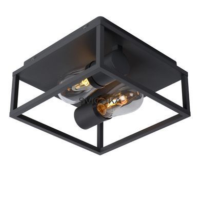 Потолочный светильник для ванной Lucide CARLYN 2xE14 IP54 Black