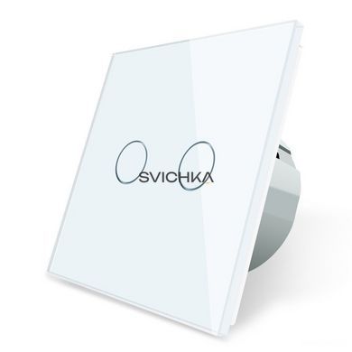 Безшумний сенсорний вимикач 2 сенсора Livolo білий скло (VL-C702Q-11)