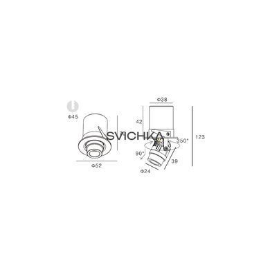 Вбудований світильник Skarlat RSL74162 3W BK 4000K, Чорний, 49