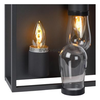 Потолочный светильник для ванной Lucide CARLYN 2xE14 IP54 Black
