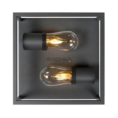 Потолочный светильник для ванной Lucide CARLYN 2xE14 IP54 Black
