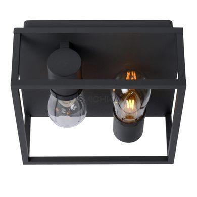 Потолочный светильник для ванной Lucide CARLYN 2xE14 IP54 Black