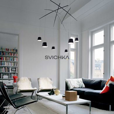 Підвісний світильник Ideal Lux Fish sp6, Black, Чорний, Чорний, Чорний