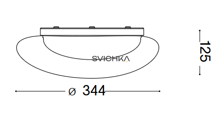 Настінно-стельовий світильник Ideal Lux Squish pl d34, White
