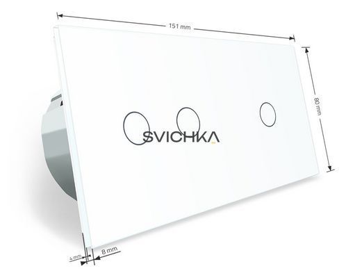 Умный сенсорный ZigBee выключатель 3 сенсора Livolo