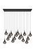 Підвісний світильник Lucide TEARS LED Dim. G4 16x1,5W 3000K Black, BLACK, Димчатий, Димчатий