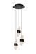 Подвесной светильник Lucide KLIGANDE &Oslash; 25 cm LED Dim. 3x8W 2700K Black, BLACK, Прозрачный, Черный
