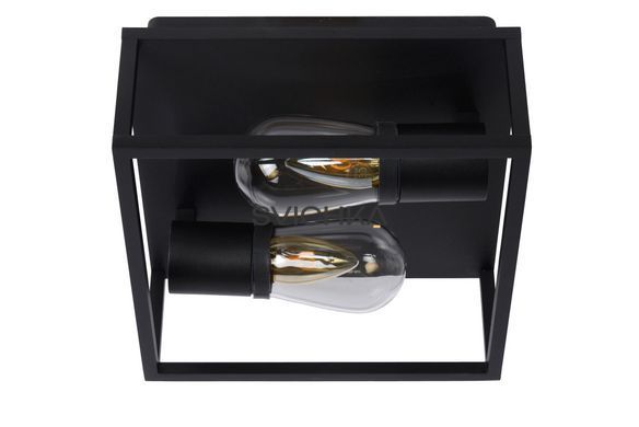 Потолочный светильник для ванной Lucide CARLYN 2xE14 IP54 Black