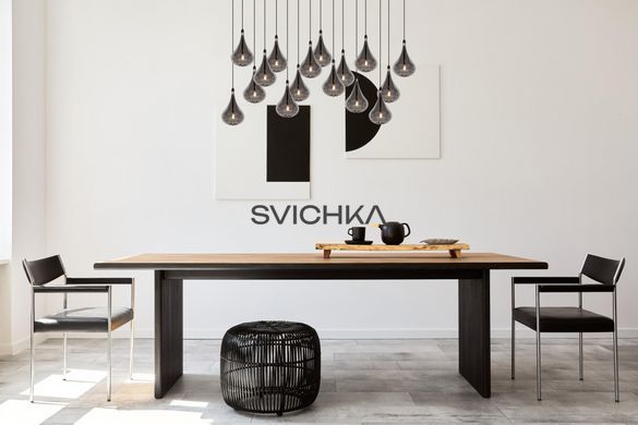 Підвісний світильник Lucide TEARS LED Dim. G4 16x1,5W 3000K Black, BLACK, Димчатий, Димчатий
